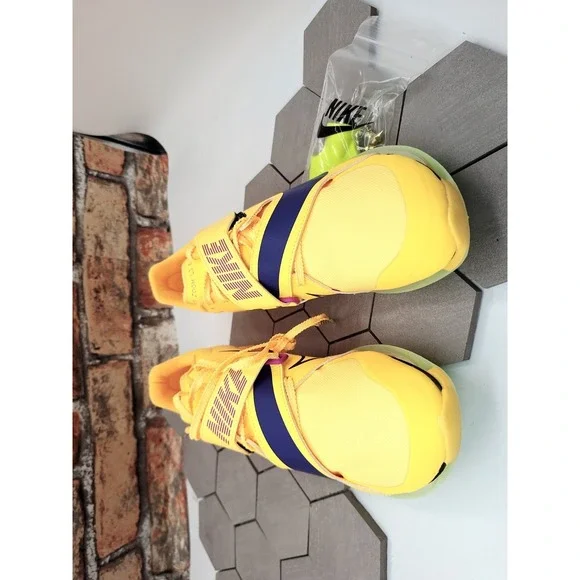 Nike Air Zoom LJ Elite Long Jump Track Shoes Citron Gold Men's Sz 8.5 W/ spikes